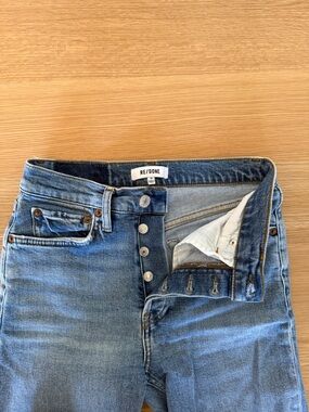 Re/Done Blue Button-Fly Denim Jeans